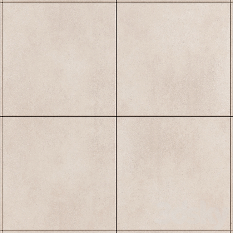 Concrete Wall Tiles Core Beige 3D Model Free