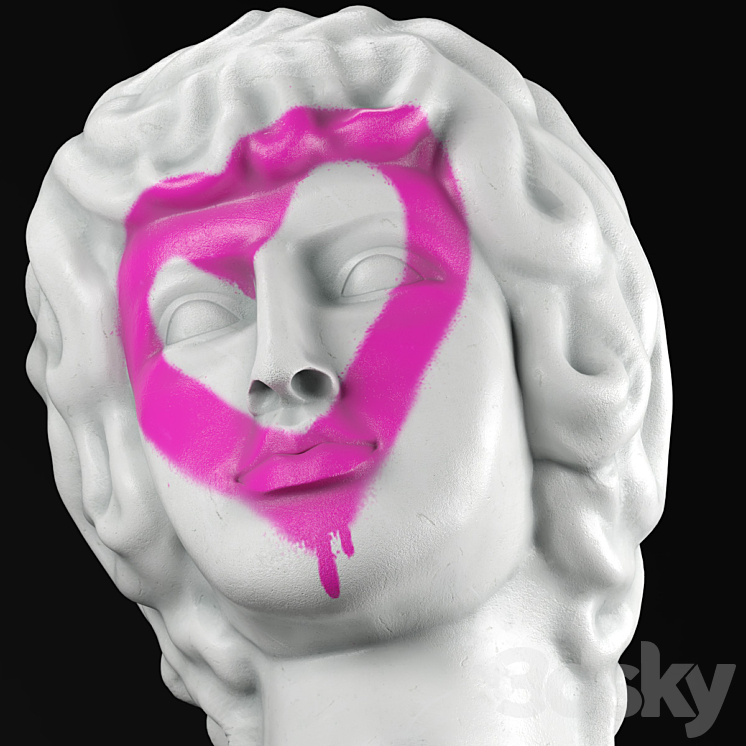 Plaster Head Antinous 3D Model