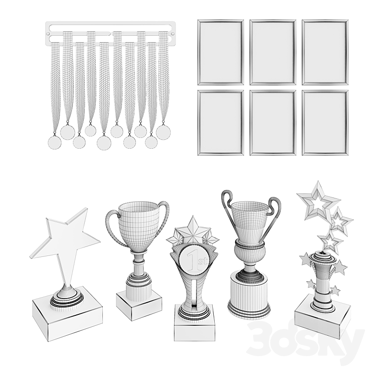 Awards set 3DS Max - thumbnail 2