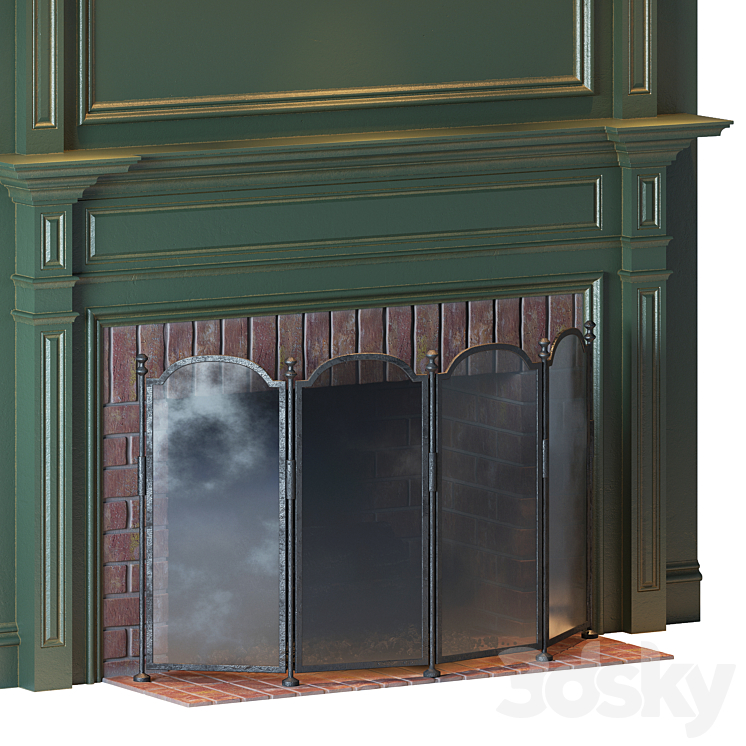 Classic fireplace 3D Model