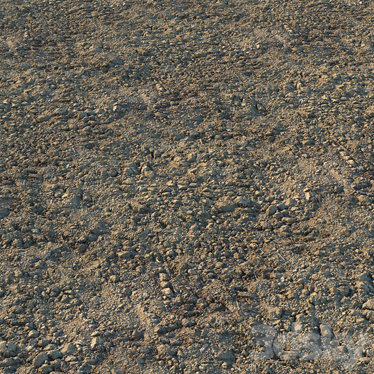 Loosened ground material 02 3D Model