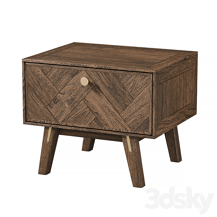 Bedside table Parker 3DS Max - thumbnail 1