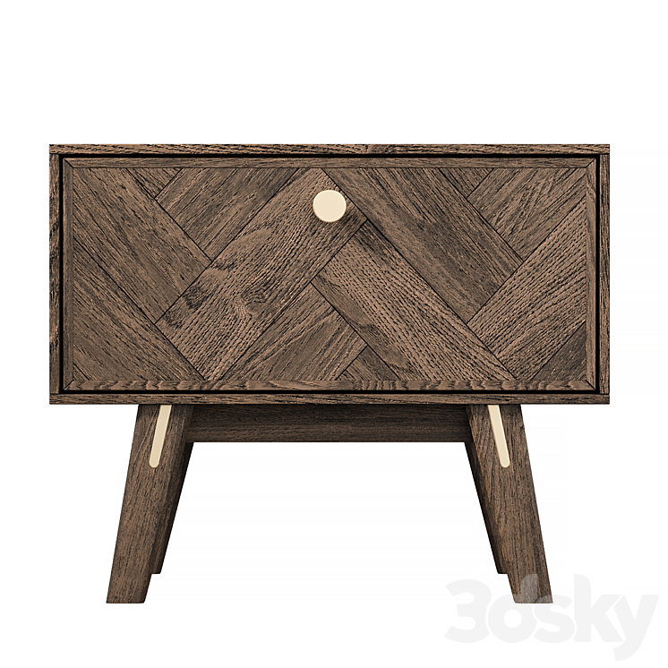 Bedside table Parker 3DS Max - thumbnail 2