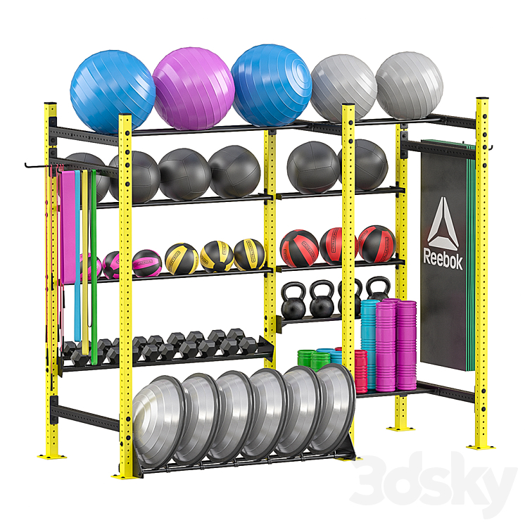 Rack for sports equipment 3D Model
