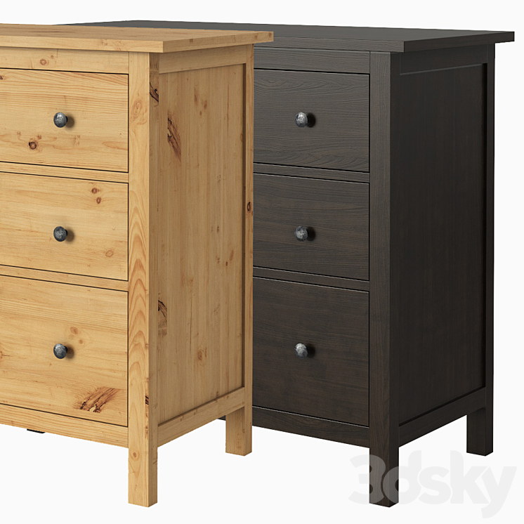 IKEA HEMNES 3-drawer chest 3D Model