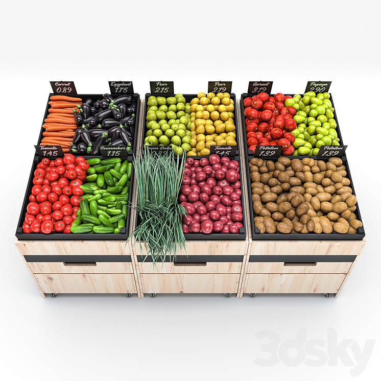 Vegetable Breakdown 3 3D Model