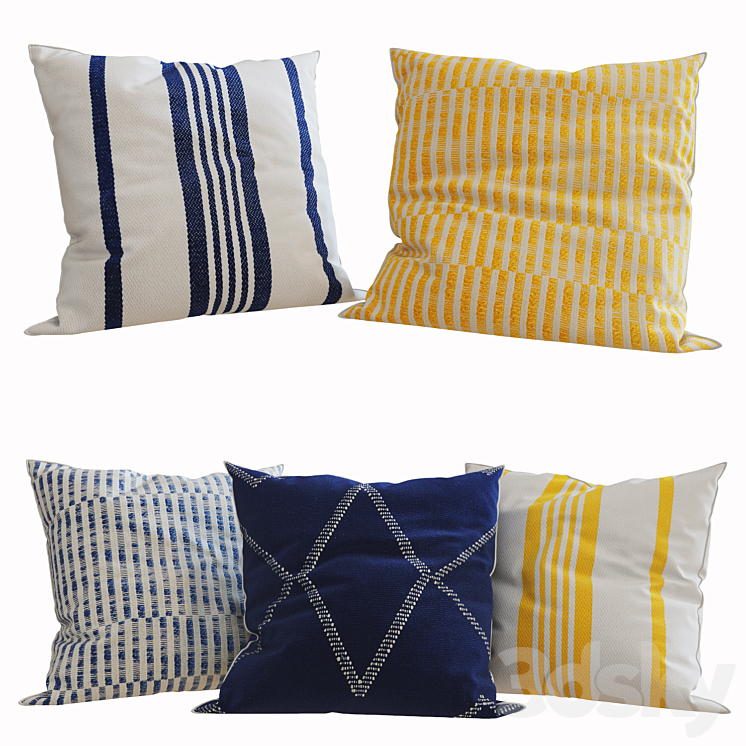 Zara Home Decorative Pillows set 53 Pillows 3D model