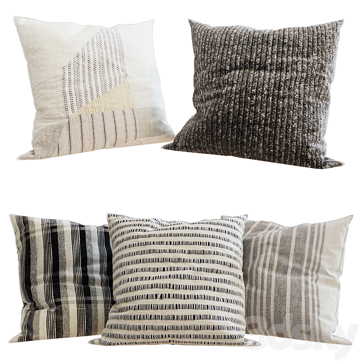 Zara Home Decorative Pillows set 54 Pillows 3D model