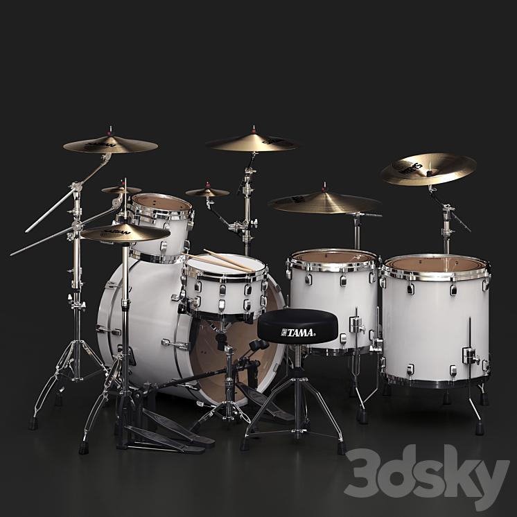 Tama Performer Drum Kit 3D Model