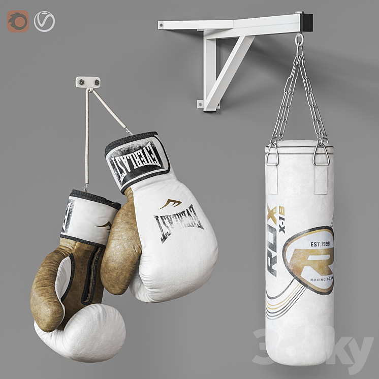 Sports boxing set 3D Model