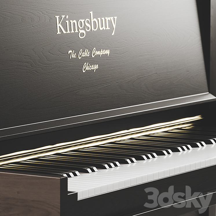 Kingsbury piano set 3D Model