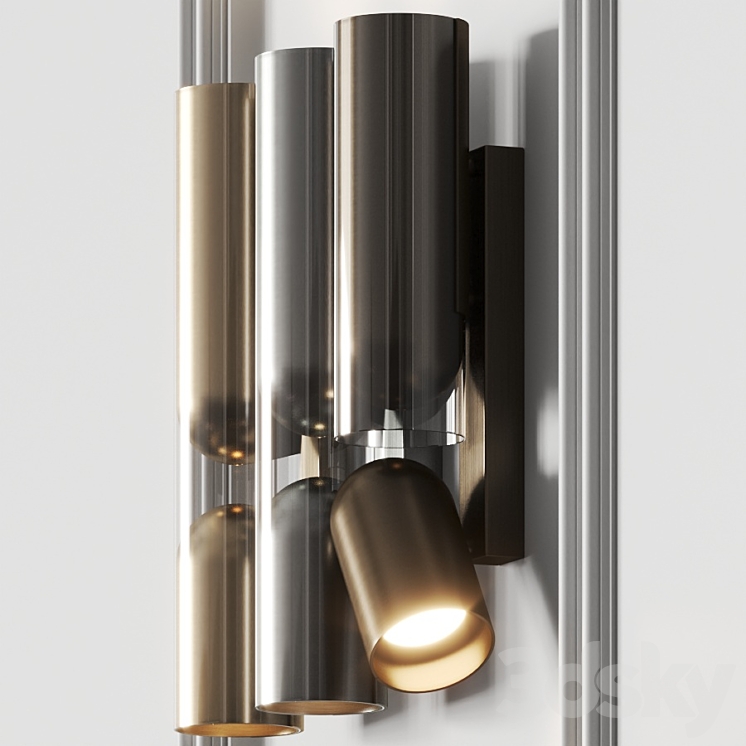 Penta Clash Wall Lamps 3D Model