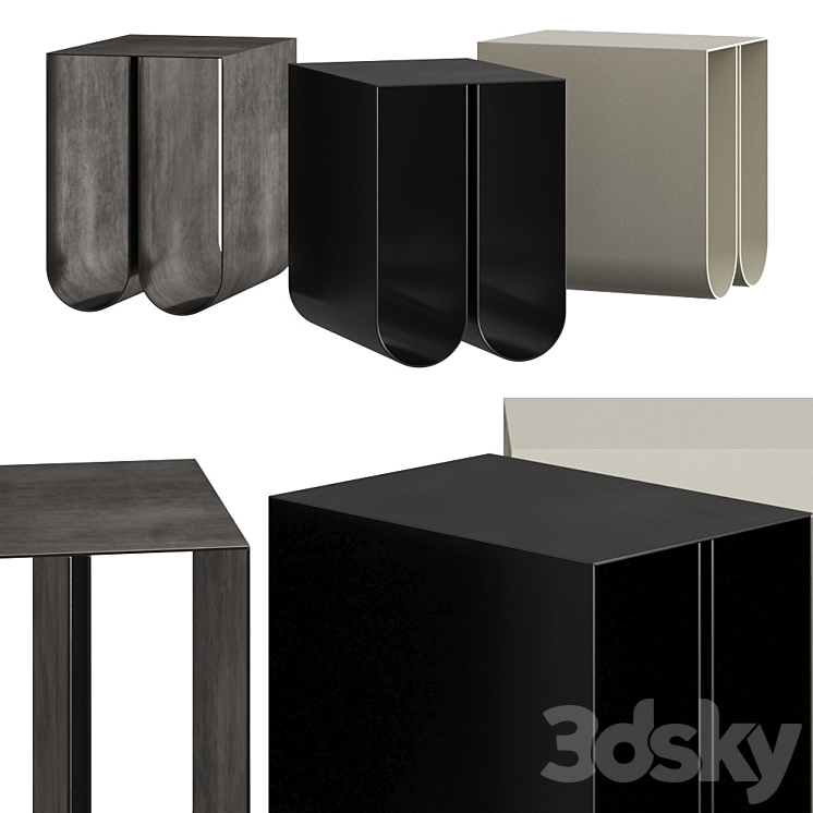 Kristina Dam Studio Curved Coffee Tables 3DS Max - thumbnail 1