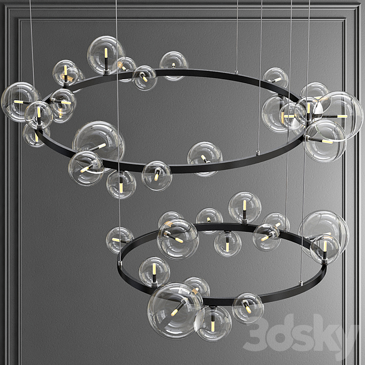 Design ring chandelier IONA Chandelier 3DS Max - thumbnail 2