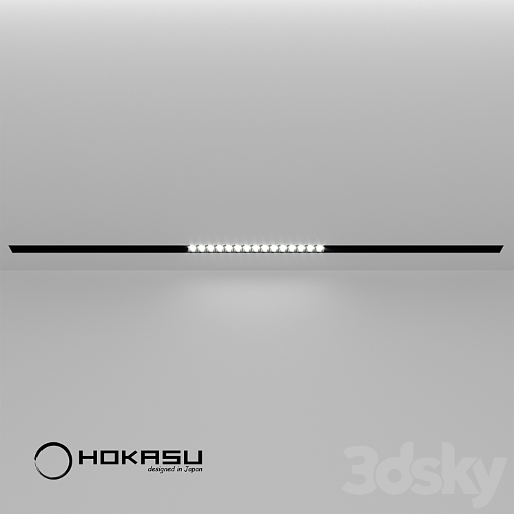 Magnetic Track Light HOKASU OneLine + LS 3DS Max - thumbnail 2