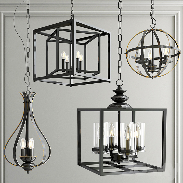 PENDANT LIGHT COLLECTION 4 3DS Max - thumbnail 1