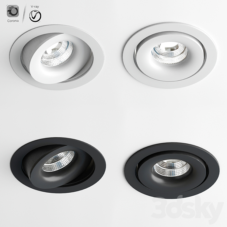 REO OK S1 Ceiling Spot Light 3DS Max - thumbnail 1