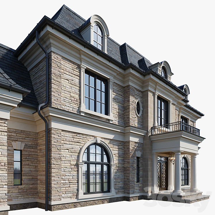 Classic house 1 3DS Max - thumbnail 2
