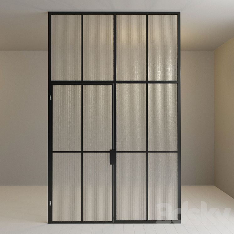 Glass partition. Door. 102 3D Model