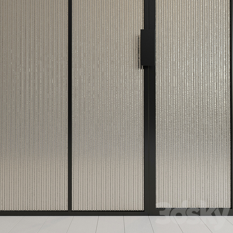 Glass partition. Door. 103 3D Model