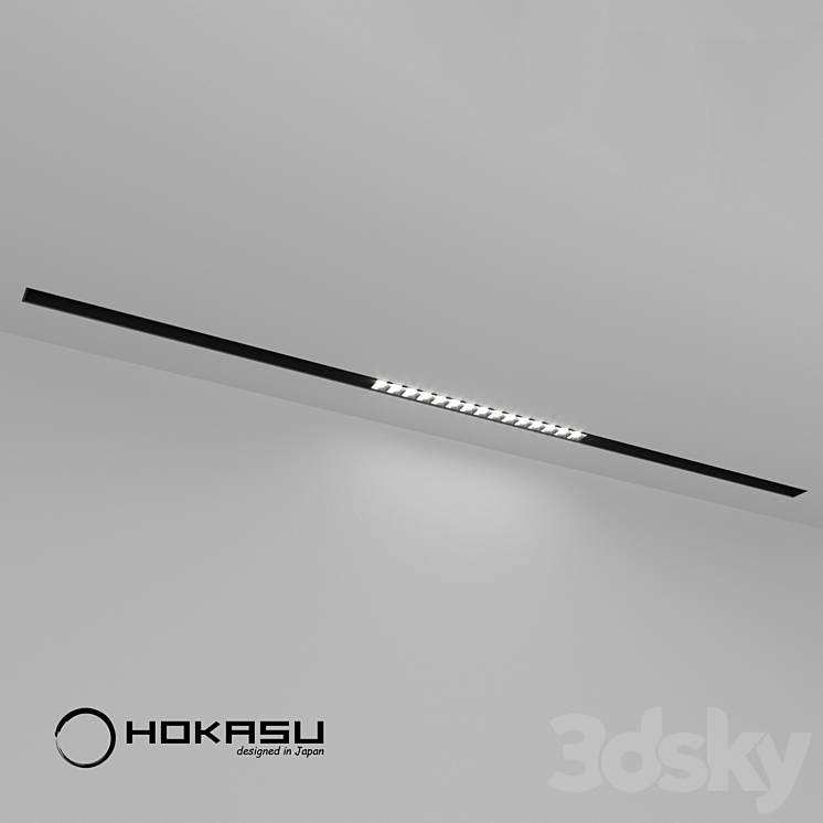 Magnetic Track Light HOKASU OneLine + LS 3D Model