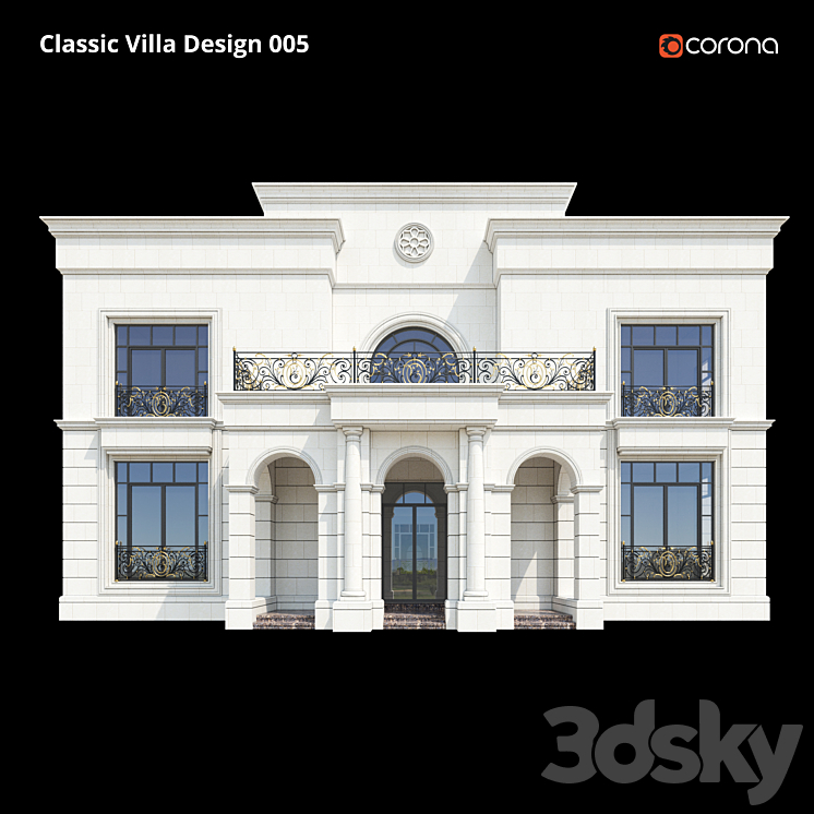 Classic Villa Design 005 3D Model