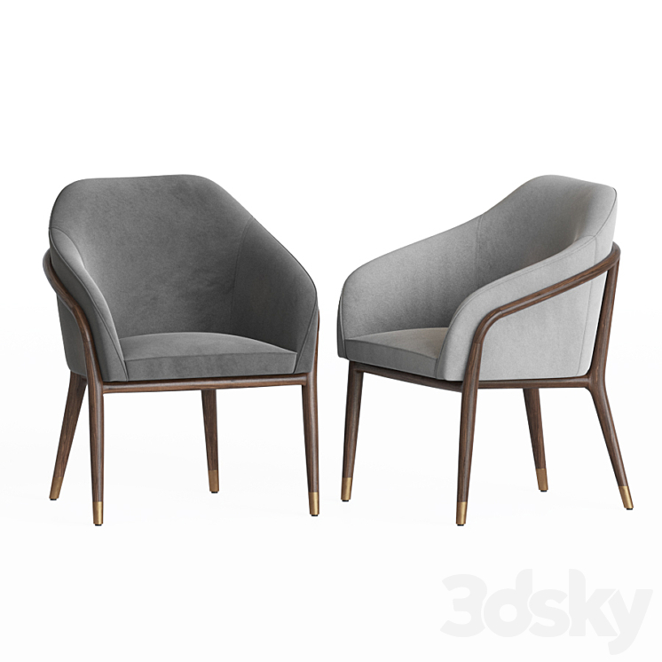 Ulivi Salotti Melodie Dining Chair Artemest 3DS Max - thumbnail 2