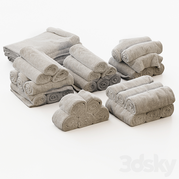 [3DSKY] Towels_01 3D Model NEW UPDATE 2023