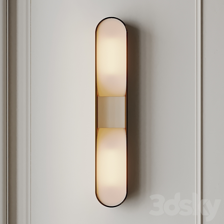 Loop Double LED Wall Sconce 3D Model