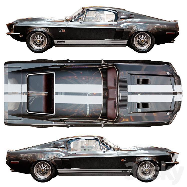 Ford Mustang Shelby GT500KR 3D Model