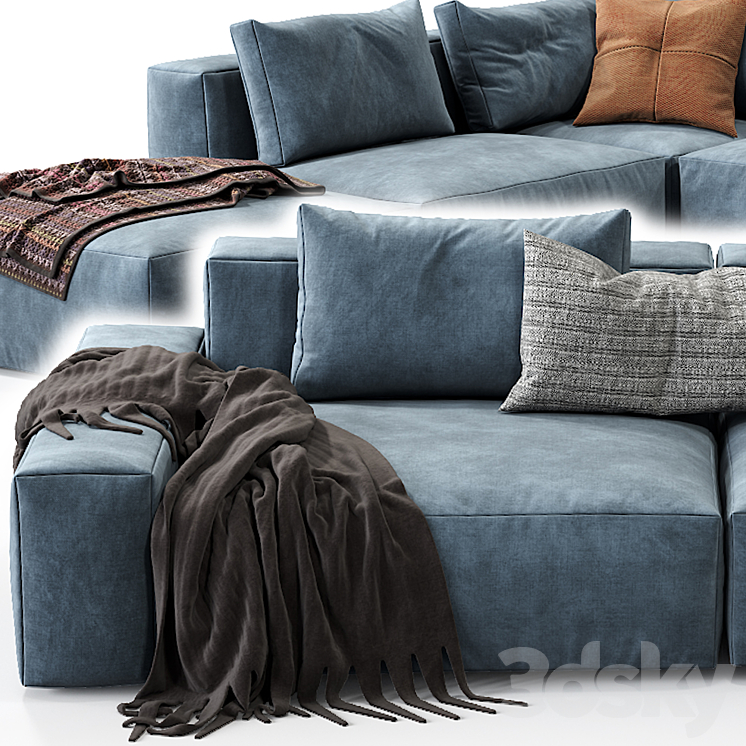Jesse sofa Daniel (composition 8) 3D Model