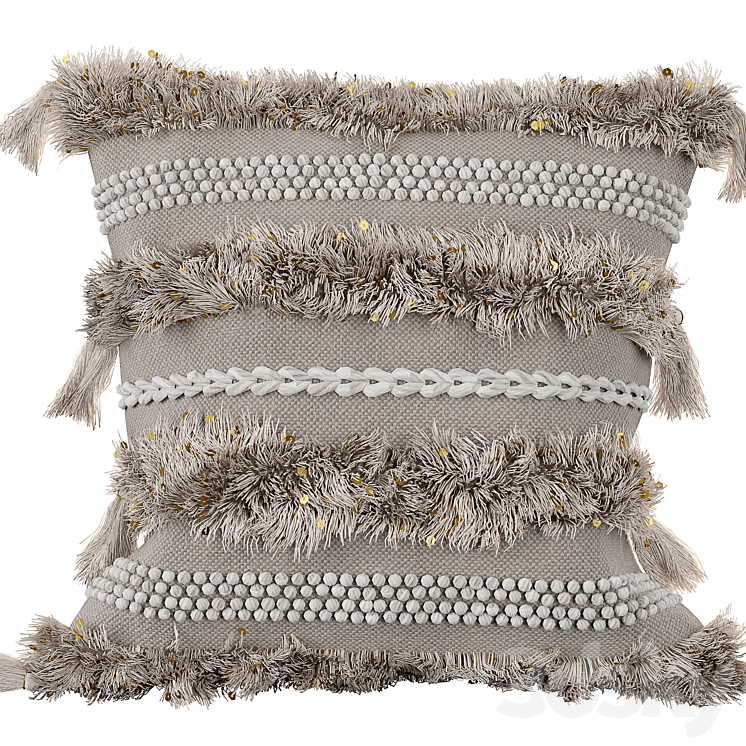 Pillows boho set 3D Model