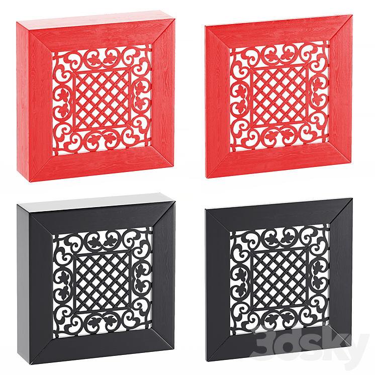 Decorative box and panel 3D Model