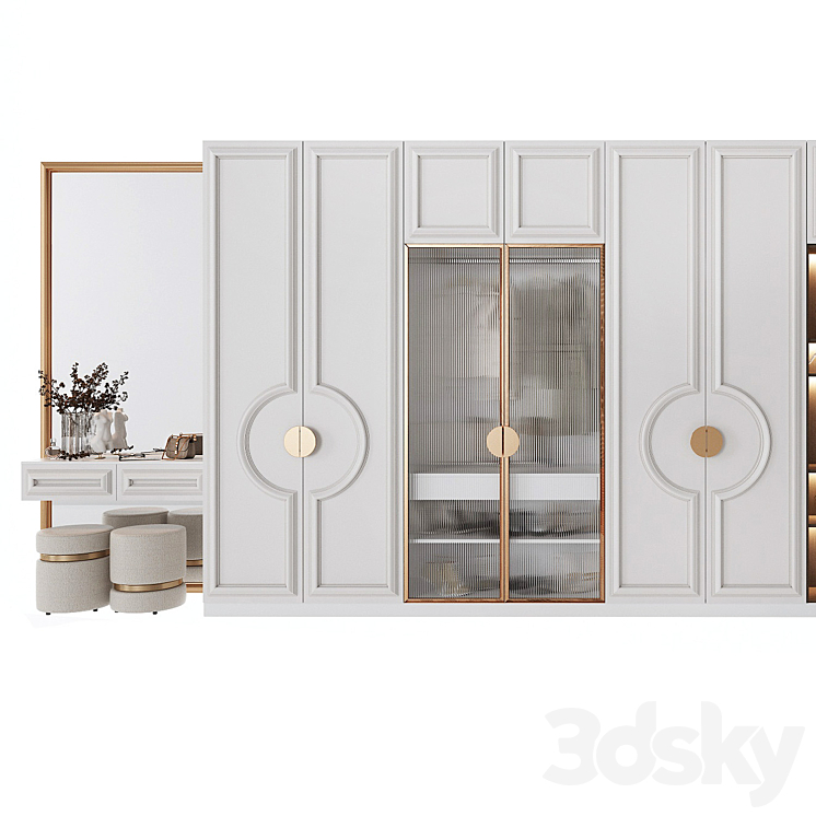 The composition in the hall_111 3D Model