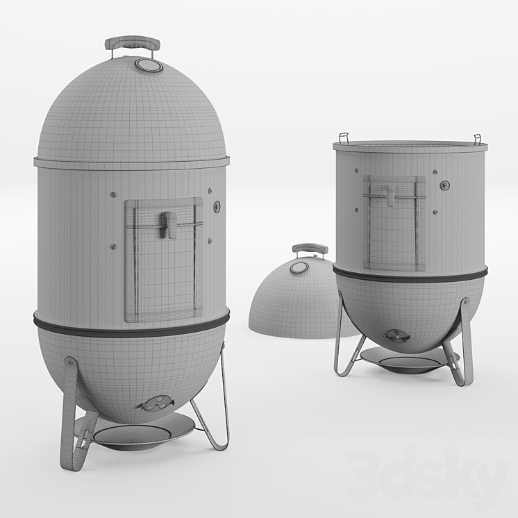 Weber Smokey Mountain Cooker 3D Model