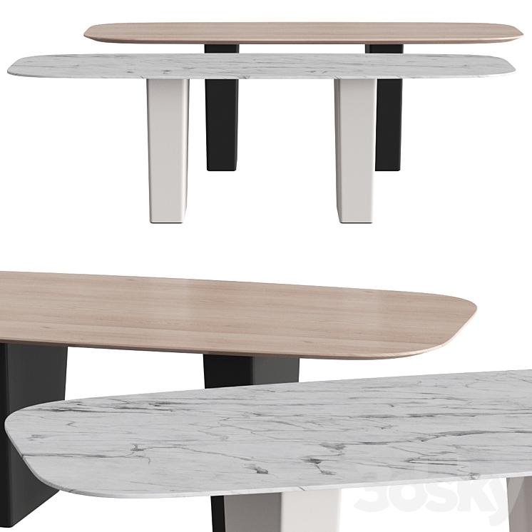 Andreu World Status Me Dining Tables 3DS Max - thumbnail 1