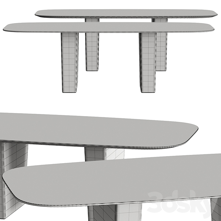 Andreu World Status Me Dining Tables 3DS Max - thumbnail 2