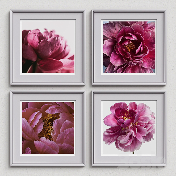 Nice Picture Frames Set 124 Frame 3D model