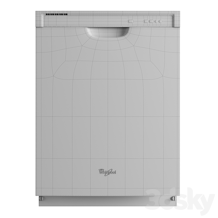 Builtin dishwasher Whirlpool WDF520PAD Kitchen appliance 3D model