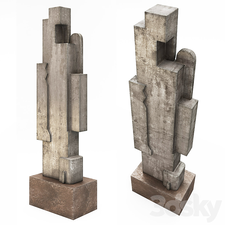 Geometric sculpture. 3D Model