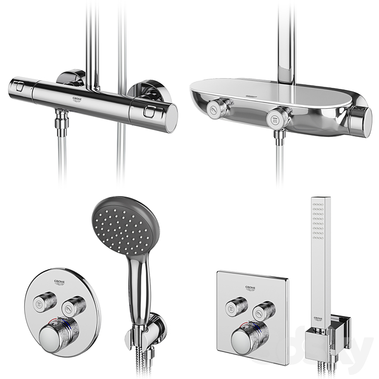 Shower systems GROHE set 96 Faucet 3D model