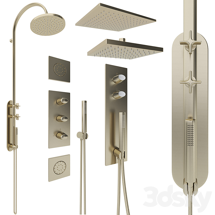 Shower systems Armani Roca Set_1 3DS Max - thumbnail 1