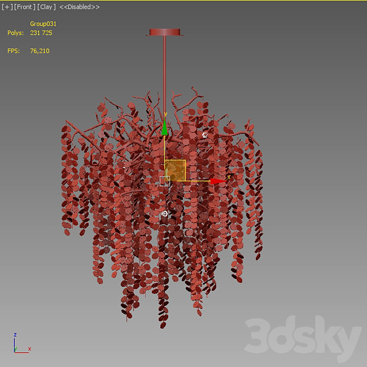 John Richard Shiro-Noda Chandelier 3D Model