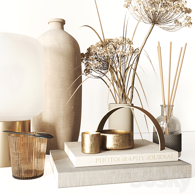 Beige set 3D Model