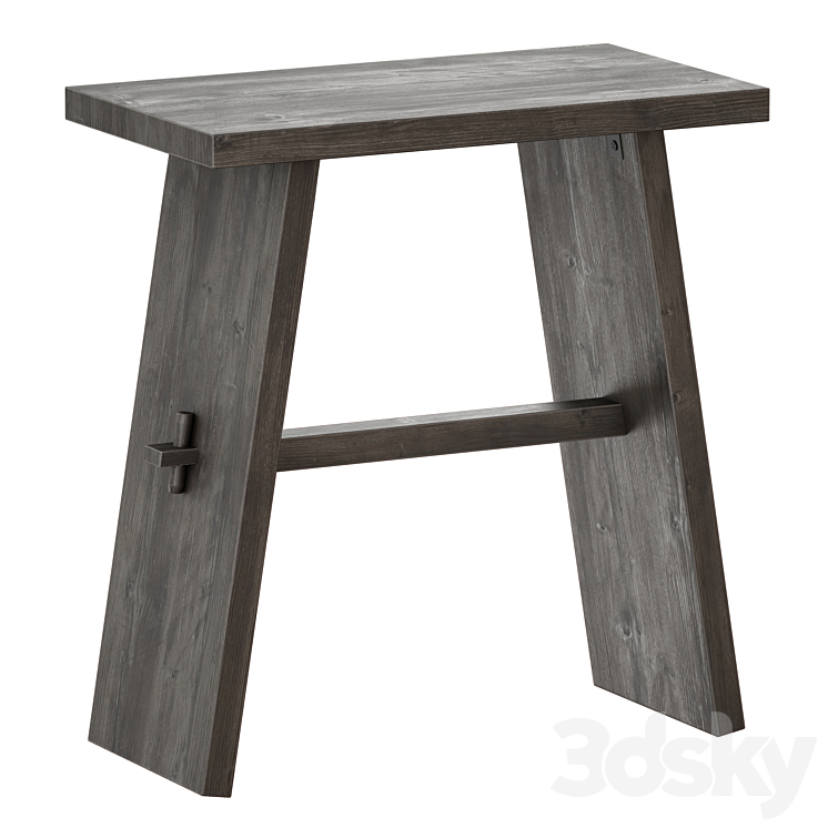 Lax Reclaimed Wood End Table (Crate and Barrel) Table 3D model
