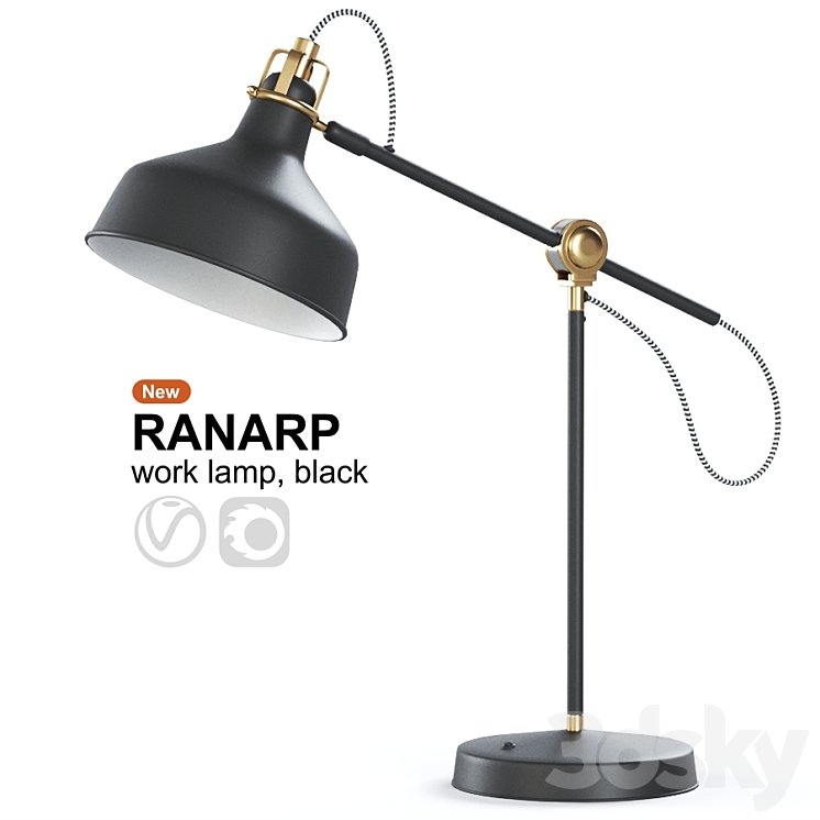 IKEA RANARP Work Lamp Table lamp 3D model