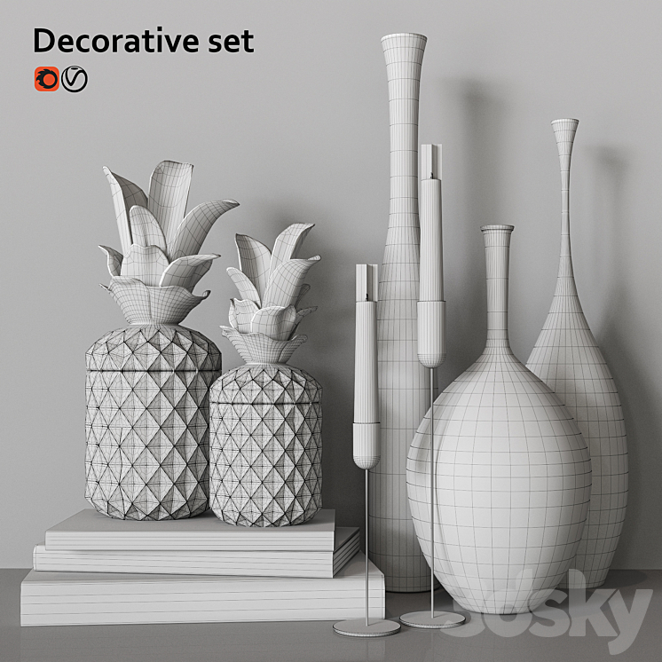Decorative set 3D Model