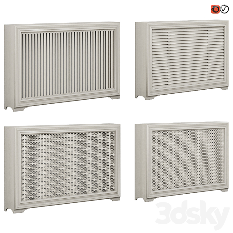Set of radiator screen decorative_02 3DS Max - thumbnail 1