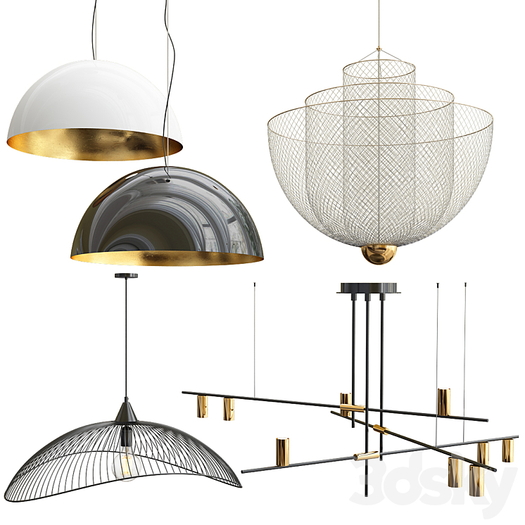 Collection of new minimalist chandelier_4 3DS Max - thumbnail 1