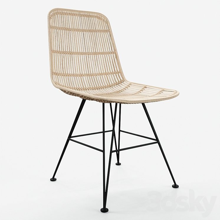 HKLiving – Rattan Dining Chair – 2 colors 3DS Max - thumbnail 1